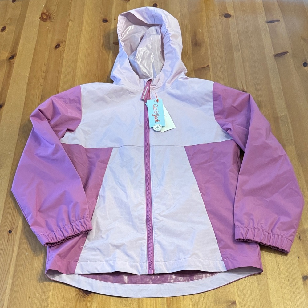 NWT! Cat & Jack Water/Wind Resistant Raincoat Size M/8